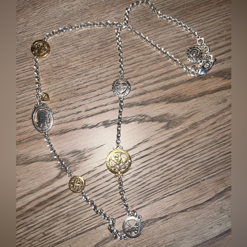 Brighton collectibles adjustable gold and silver tone necklace